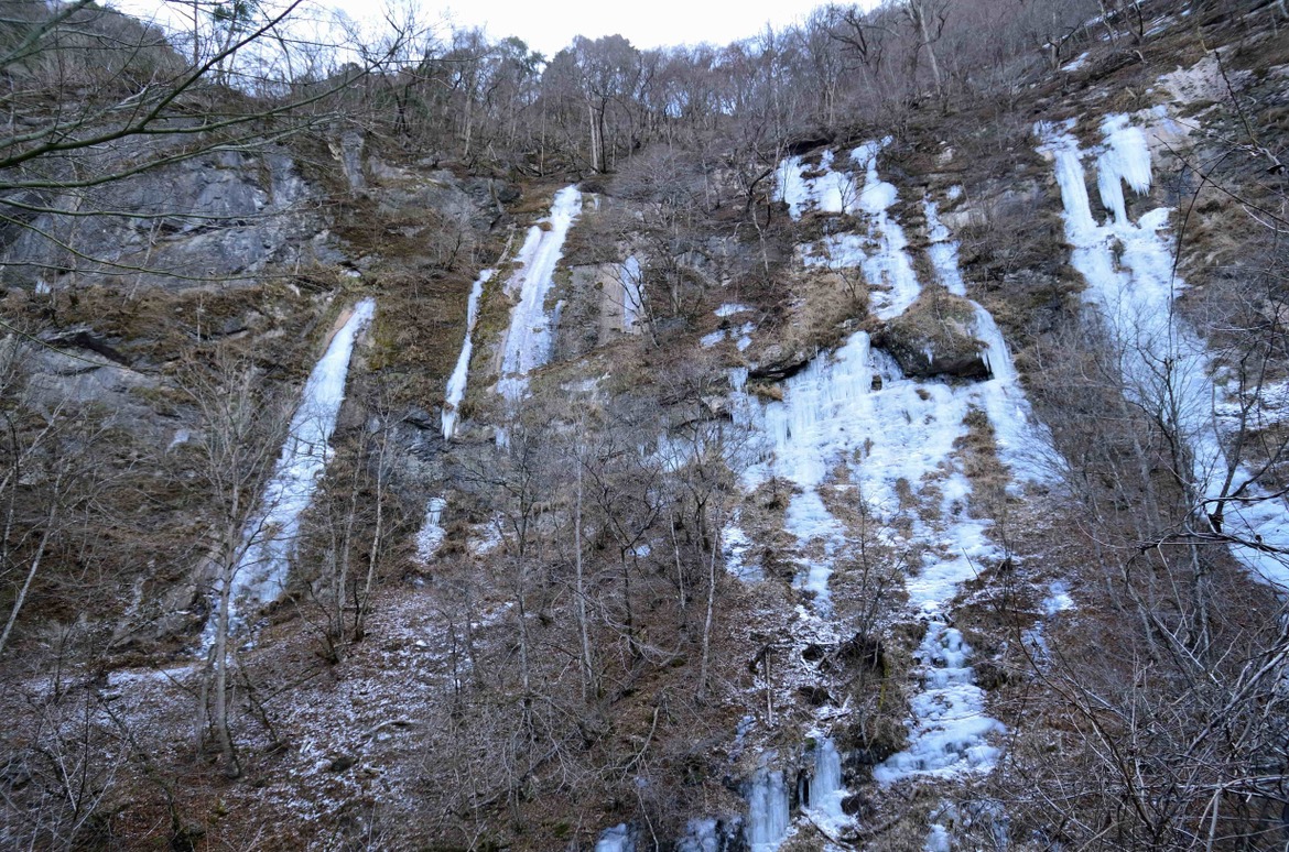 中津川の氷壁
