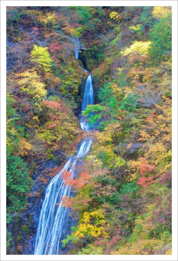 85紅葉と滝